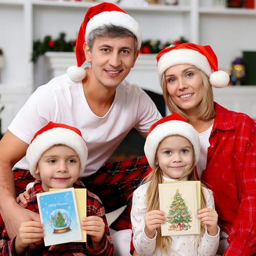 Image of FLYAB Merry Christmas Card for Family Friends Coworkers,Embossed Tree Gift