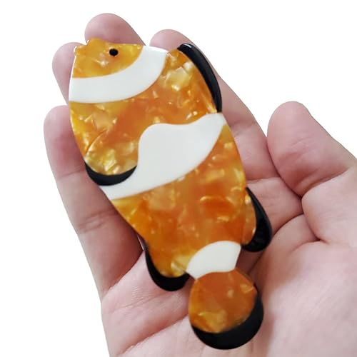 Miniatura 3 de Pinzas para el pelo de pez payaso,Pinzas de pelo de acetato de celulosa,Pinzas de garra pequeñas para niña,Accesorios para el cabello