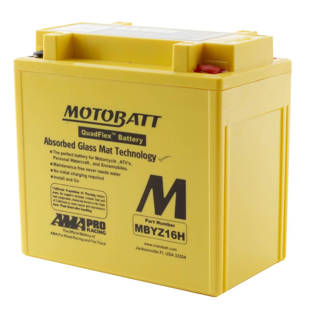 大容量16ahバッテリー カスタム EZ マットバーントイエロー Amazon.com: MotoBatt MBYZ16HD : Automotive