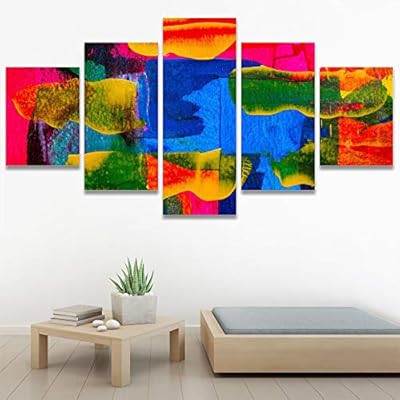 SIGNWIN 5 Panel Canvas Wall Art Modern Art...