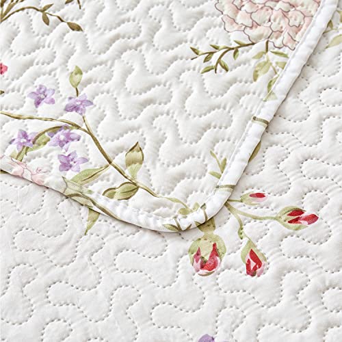 Image of Hailea Twin Daybed Cover Floral Daybed Comforter Set 3 Piece Reversible Cozy Day Bed Cover Double Sided Quilting Bedding Flower DayBed Bedding All Season for Twin Bed with 2 Standard Shams,39 inchx75 inch