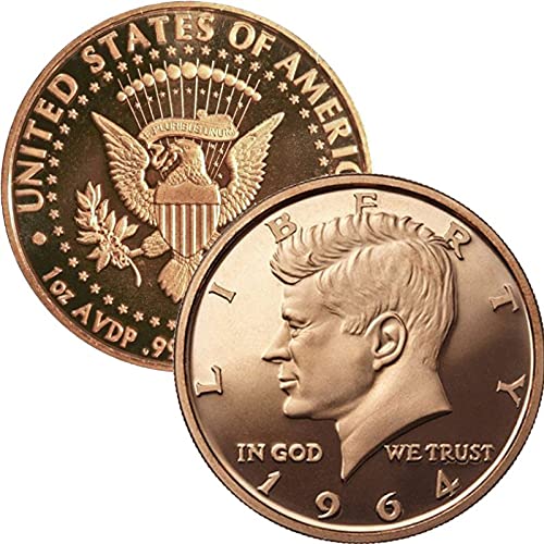 Private Mint Currency Design 1 oz .999 Pure Copper Medallion (1964 John F. Kennedy)