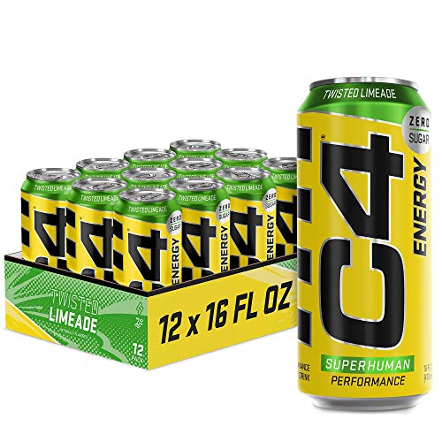 C4 Energy Carbonated Zero Sugar Energy Drink, Pre Workout Drink + Beta