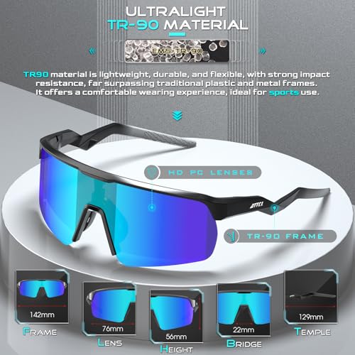 ATTCL Sports Sunglasses for Men Women UV Protection Ultralight Fishing Running Baseball Cycling Sunglasses2