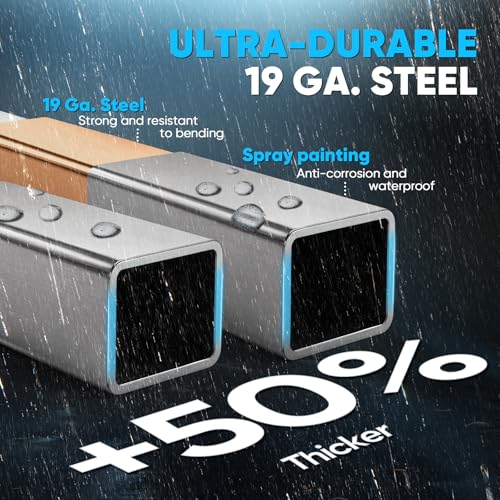 Image of ADVANCE OUTDOOR 2 Car Metal Carport, Heavy Duty 20x20 ft Garage Shelter with Side Panels & Pre-Drilled Holes for Cars, Boats, Equipment
