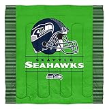 NFL Seattle Seahawks Draft Two Sham Set, College Navy, Full/Queen Size