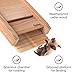 Bat House - Handcrafted Bat Box for Outside from Cedar Wood - Weatherproof Bat Houses for Outdoors - Bat Boxes Designed to Attract Bats - Easy for Bats to Land and Roost (Natural, One Chamber)