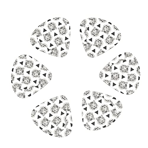 Lot de 12 médiators de guitare en forme de tête de tigre, géométriques, blancs, noirs pour guitare électrique, basse, acoustique, cadeau pour les amateurs de guitare avec boîte - Les Beatles, Paul McCartney, John Lennon, RIngo Starr, George Harrison Lot de 12 médiators de guitare en forme de tête de tigre, géométriques, blancs, noirs pour guitare électrique, basse, acoustique, cadeau pour les amateurs de guitare avec boîte – Image 3