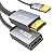 HDMI to DisplayPort Adapter | 4K@60Hz Active HDMI 2.0 Male to DP 1.2 Female Converter Uni-Directional HDMI Cable Support HDCP 2.2 for PC,AMD,NVIDIA,Dell,HP,Mac,NS,PS5,Xbox One/Series X