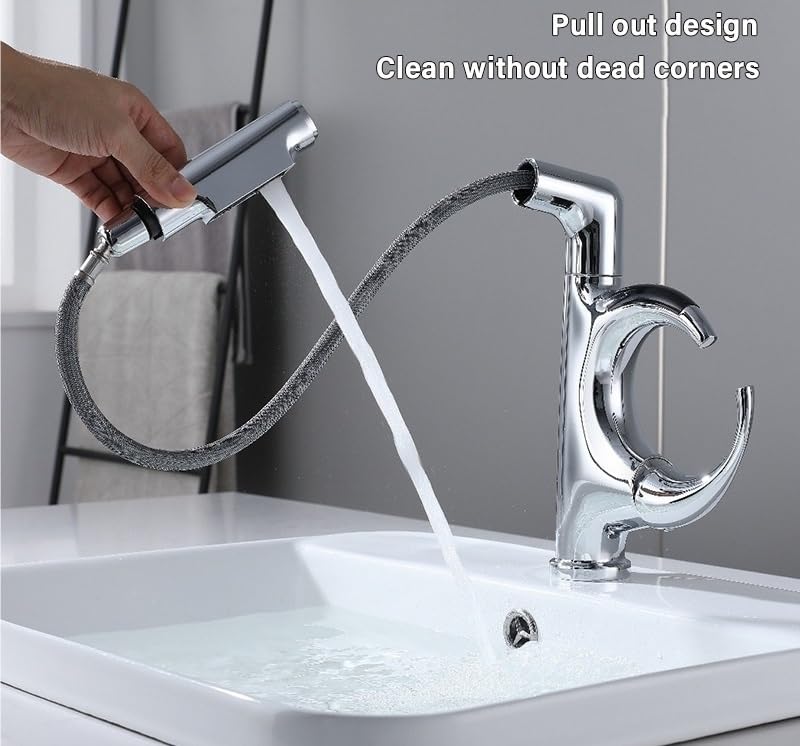 Pulvérisateur extractible sur ce robinet de cuisine réglable - 3