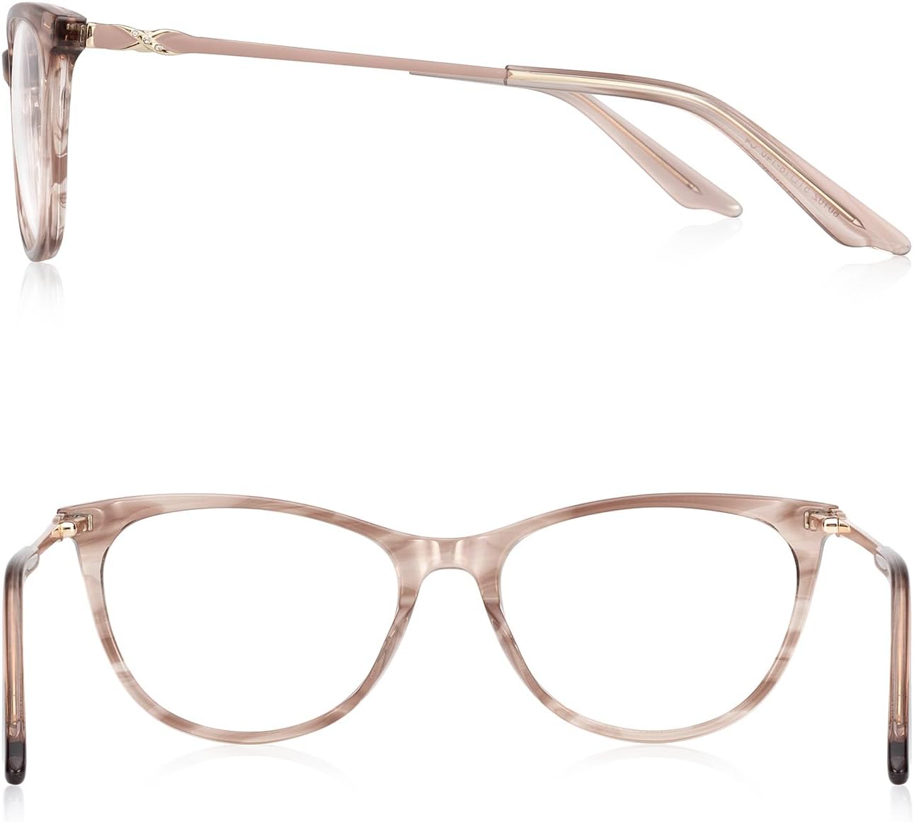 Cat Eye Reading Glasses for Women Blue Light Blocking Readers- Acetate Frame Spring Hinge