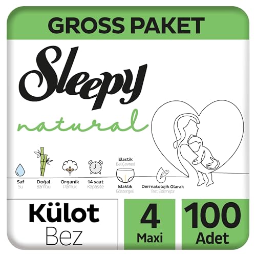 Sleepy Natural Külot Bez, 4 Beden, Maxi, 100 Adet