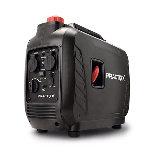 Practixx by Scheppach Benzin Stromerzeuger Inverter | 2000W | 2x 230V Steckdosen / 2x USB Typ A | 64,1dB Lautstärke | 3PS Notstromaggregat für sensibler Elektronik | Stromgenerator PX-SE-2000 Cover