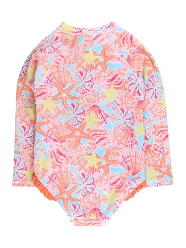 Image of RuffleButts Girls One Piece Rash Guard Baby Swimsuit UPF 50+ Sun Protection