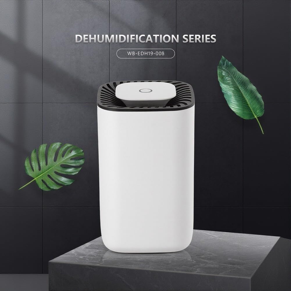 Deumidificatore compatto e intelligente, per piccoli spazi, 5-20 ㎡, silenzioso e portatile, per camera da letto, bagno, armadio, rimozione dell'umidità a risparmio energetico, bianco (standard europeo