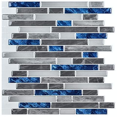 Art3d Blue Marble Peel & Stick Backsplash Cover