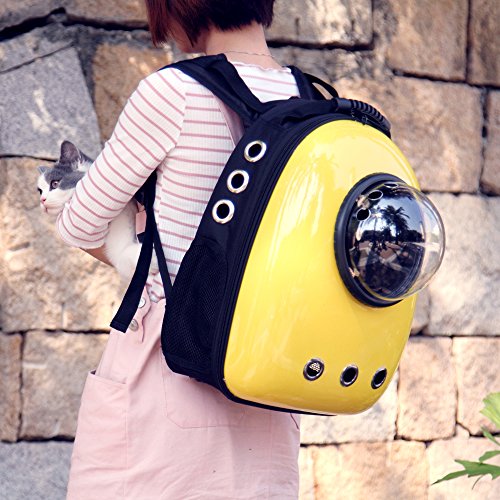 image for LEMONDA Portable Travel Pet Carrier Backpack,Space Capsule Bubble Desi