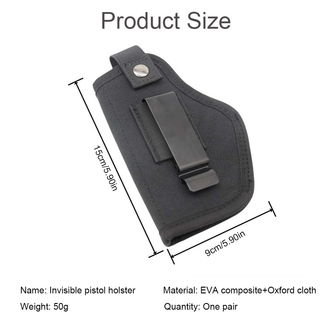 Fondina AimdonR Per Trasporto Nascosto - Porta Pistola Da Cintura Interna - Foto 12