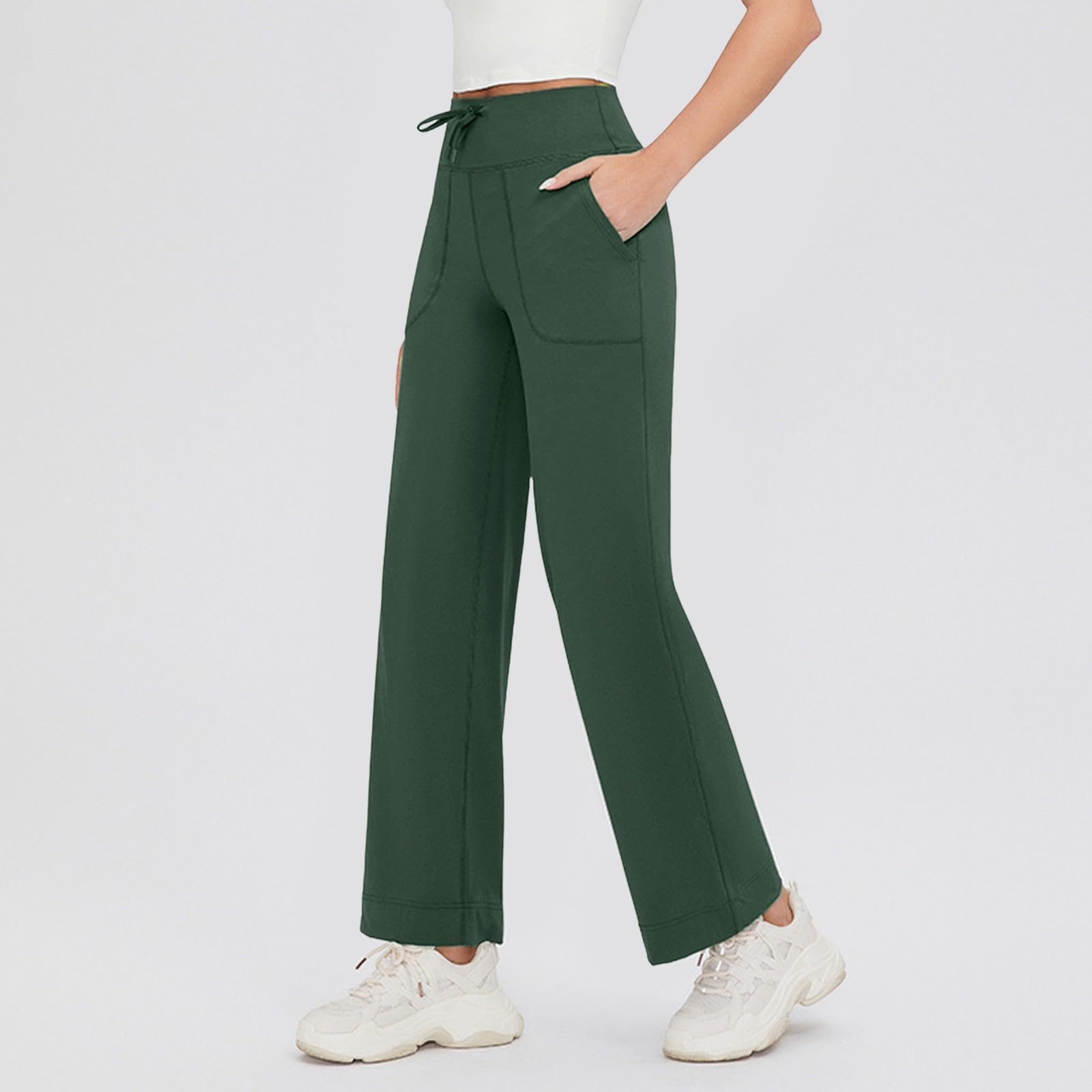 Yogahose Damen Lang - Damen-Leggings für Yoga Fitness Atmungsaktive Trainingshose mit hohem sportliche Aktivitäten