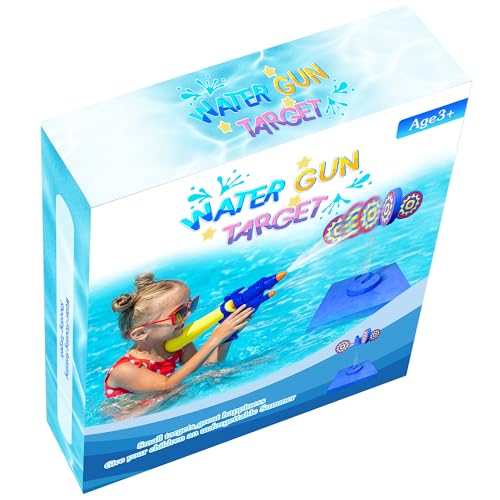 NUFTVI Pool Targets for Water Guns Rotating Swimming Pool Toys that can Float on the Water Surface Lightweight Waterproof Summer Fun Pool Party Game for Kids (Excluding Water Guns)