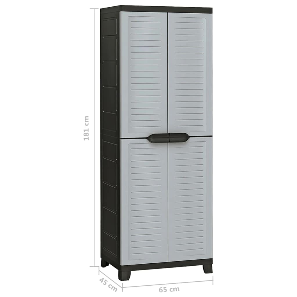 vidaXL Armario Estante Almacenamiento Bastidor Servicio Herramienta Organizador Hogar Jardín Patio Oficina Garaje de Plástico 65x45x181 cm