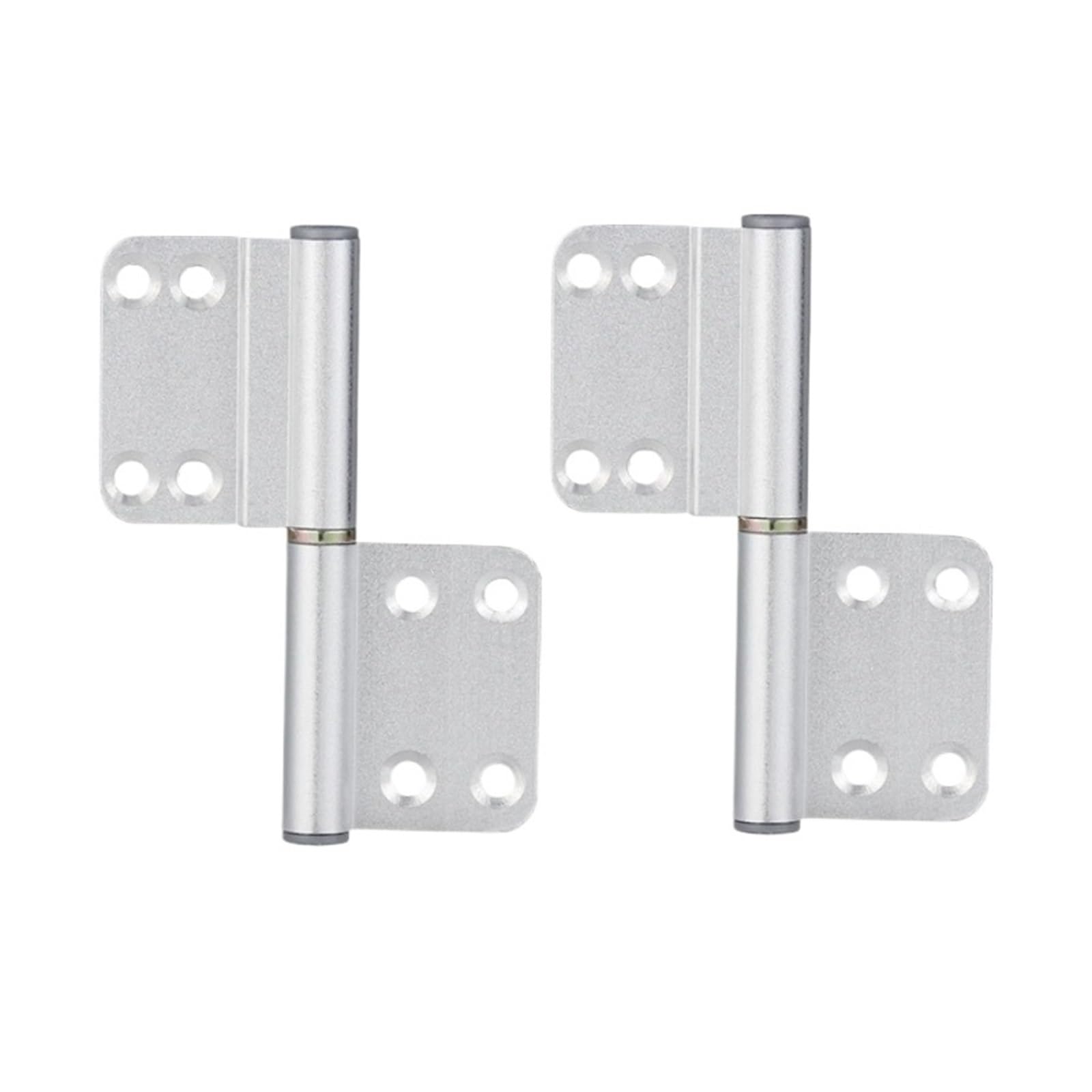 2/4PCS Flag Hinge Detachable 4 Inch Kitchen Hinges Removable(Sliver 2pcs)