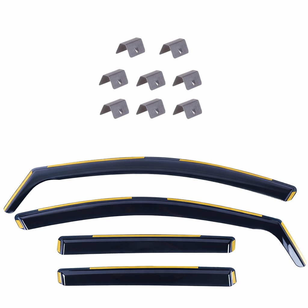 Set mit 4 Windabweisern IN-Kanal Typ kompatibel mit BMW X3 F25 2011 2012 2013 2014 2015 2016 2017 Modelle Acryl Seitenblenden Fensterabweiser BMW X3