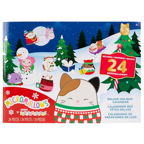 squishmallows original 24-day micromallows holiday plush advent calendar