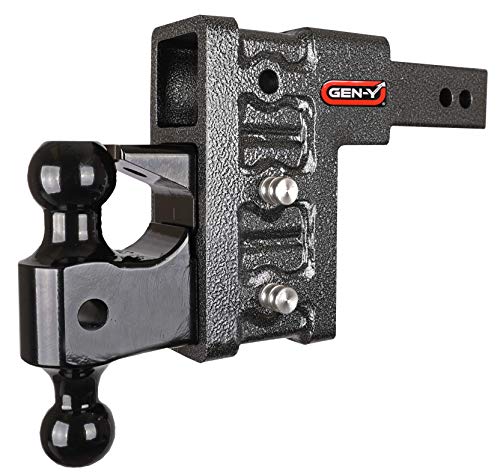 Gen•Y Drop Hitch 2.5 Receiver Class V 32K Towing Hitch, Combo Includes Dual Hitch Ball, Pintle Lock & Two 3 4 Hitch pins (6 Drop 2.5 Receiver)