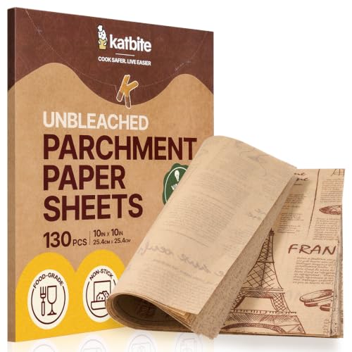 Katbite 130Pcs 10 Inch Sandwich Wrapping Paper, Heavy duty D...