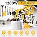 Paint Sprayer, Cosyjazz 1200W HVLP Spray Paint Gun with 5 Nozzles & 3 Spray Patterns, Adjustable Flow Control, 1400ml Container & Cleaning Tools, for House Painting, Fences, Cabinets, Walls etc.