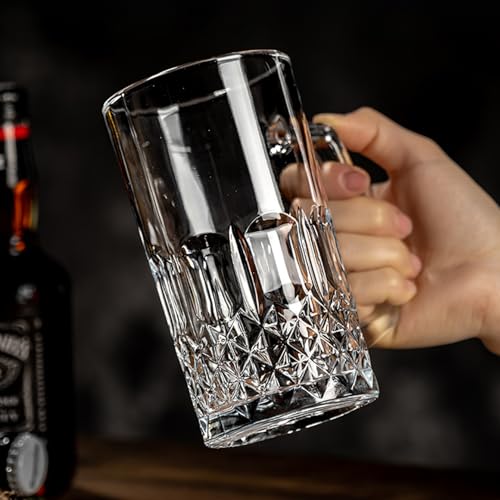 Beer Glasses 0.5 Litres, Beer Mug with Handle, Set of 2, Glass Measuring Jug for Parties, Bars, Restaurants, Beer Festivals, Beer Glass, Dishwasher Safe - Image 6