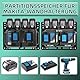 Wandhalterung für Makita,Kann bis zu 4 18-V-/14,4-V-Akkuhalter für Makita,0,2 cm Dicke Metall Akku Halterung für Makita Ladegerät Wandhalterung,Ordnung in Werkstatt und Garage