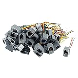 uxcell® 50 Pcs 616E 4P4C RJ9 Female Telephone Connector Adapter w 4 Wires 8cm