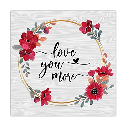 Plaque ronde en bois Love You More pour exprimer votre tendresse à la maison