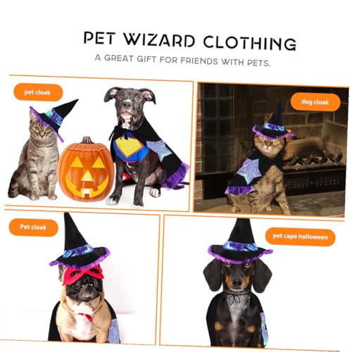 Disfraz para perro Wizard tamaño grande Halloween miniatura 5