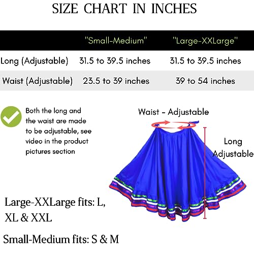 Authentic Mexican Skirt for Women Traditional Made by Original Mexican Artisans in Guerrero Folklorico Dress folklorico Skirt2