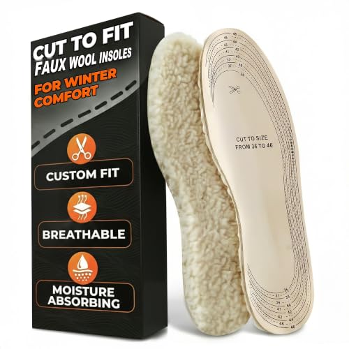 Faux Sheepskin Boot Insoles for Women