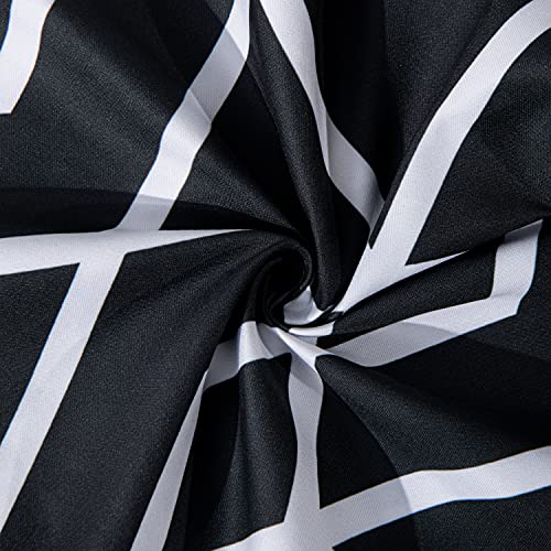 Bedsum Microfiber Throw Pillow Cover, Soft Decorative Geometrical Abstract Triangle Pattern Square Cushion Cover For Sofa Couch Bedroom, 18X18 Inches, Black And White #TOP2