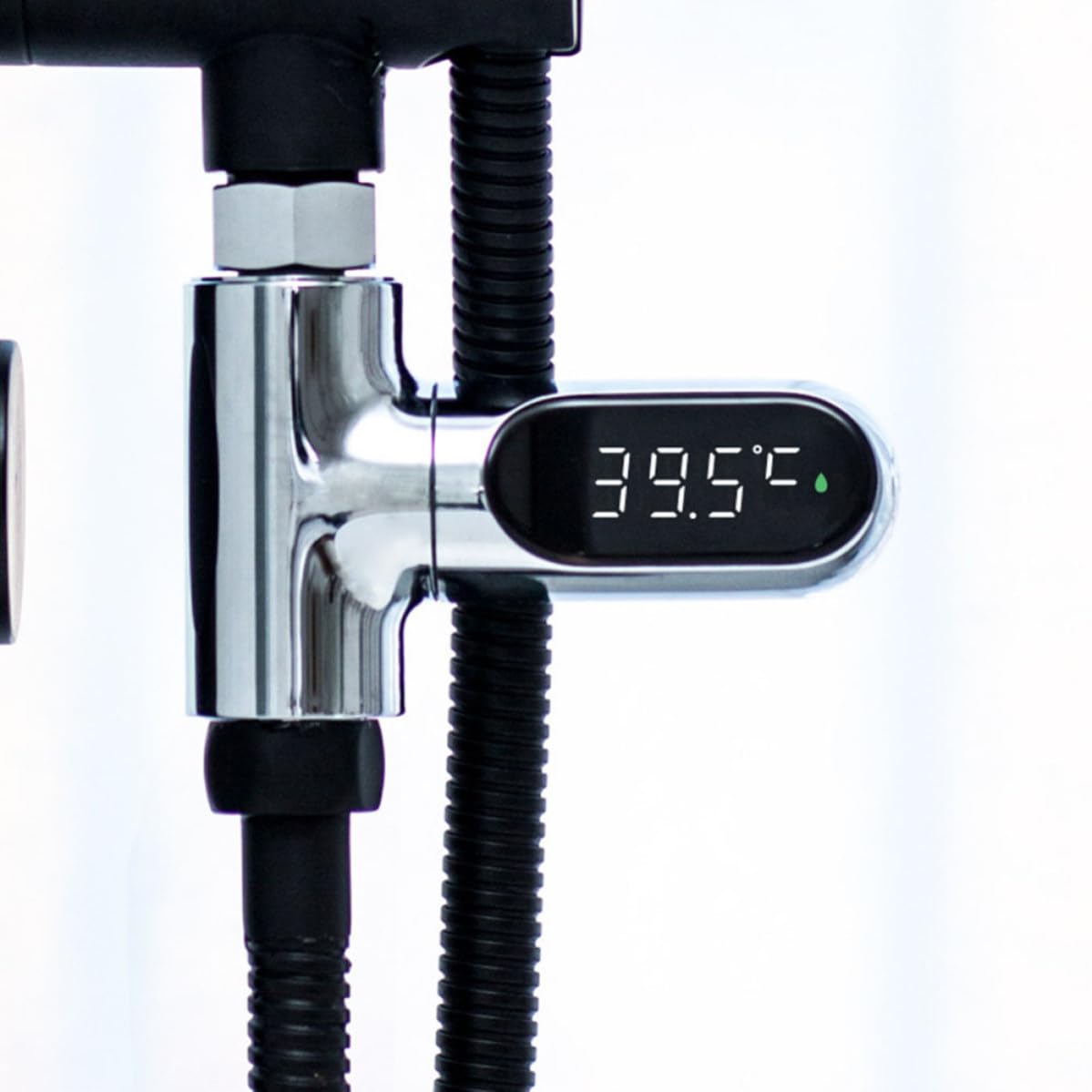 Abaodam Termómetro de Agua para Pantalla Led, sin Baterías, Rotación 360°, Material Abs y Pc, Medición de 5 a 85°c para Baño Seguro y Cómodo