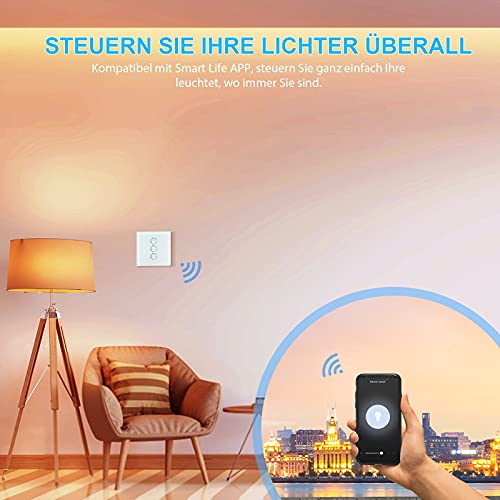 Teekar Smart Alexa dimmer-schakelaar, percentage functie, wifi, led-dimmer met timingfunctie, voice-app-besturing, wifi… - Image 7