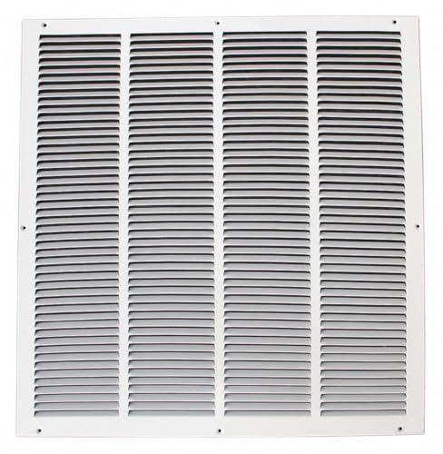 HOANK 24x24 Duct Opening | Steel Return Air Grille by HOANK | Vent Cover Grill for Sidewall and Ceiling | White | HVAC Cold Air Intake Grille | Outer Dimensions: 25.75'W X 25.75'H