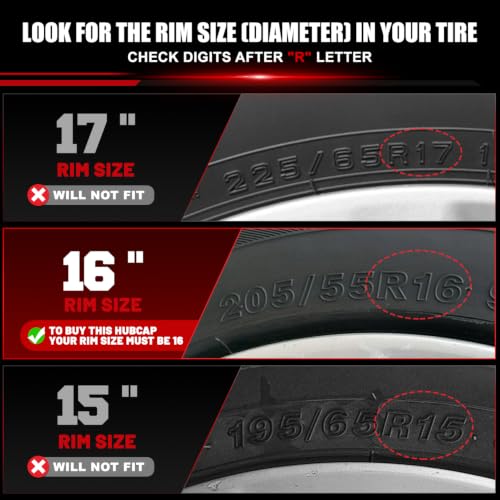 Image of Winjet 16 inch Hubcaps for 2013-2019 Nissan Sentra & 2011-2017 Nissan Leaf Wheel Rim Covers, [Only Fit Iron Hub & Steel Wheel] Heavy Duty PP Material Snap On Installation (16 Inch Set of 4, Lacquer)