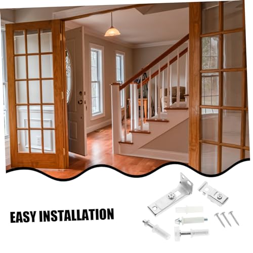 Angoily kit de herrajes para puerta corrediza, diseño moderno para fácil instalación miniatura 5