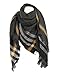 Women's Oversized Striped Blanket Scarf - Ladies Stylish Warm Travel Pashmina Shawl Wrap Cape