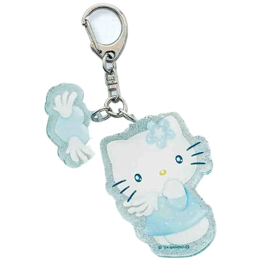 新品激レア当時物キティエンジェル水色キーホルダー ハローキティ エンジェルキティちゃん 水色キティ サンリオ