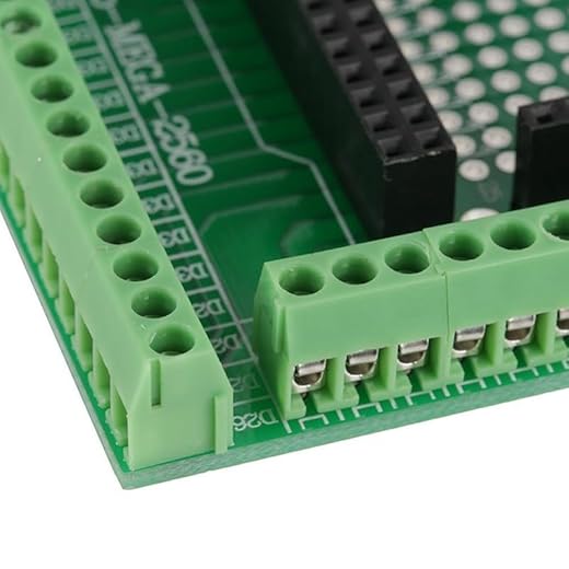 per MEGA-2560 R31 Prototipo Morsettiera a vite Shield Board Kit per Arduino, 84 pin con passo 3,5 mm, PCB FR-4, griglia da 2,54 mm, include terminale