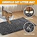 ondware Chenille Cat Litter Mat, 28x20 Inch Non-Slip Waterproof Litter Trapping Mat for Litter Box, Ultra-Absorbent Machine Washable Cat Rug