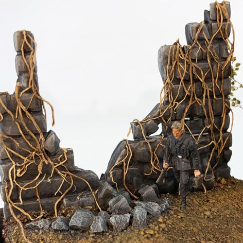 Woohome Miniature Root Vine Vegetation Train Root Model Scene Plant Stems for DIY Model Military Scene Railway Fairy Garden Diorama Scenery Landscape - Image 2