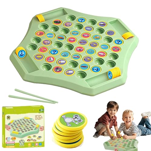 54 Chess Flip Match Board Game, Memory Schach, Montessori...